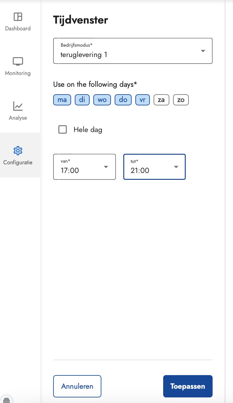 time schedule week